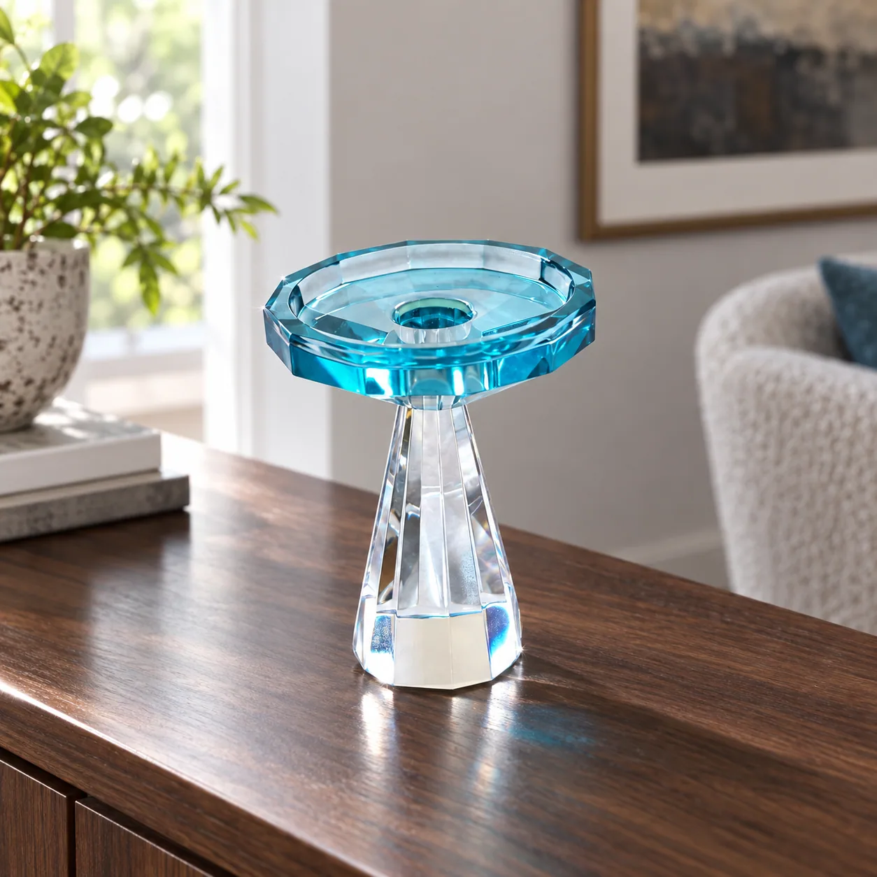 Azure Crystal Candlestick — lead view